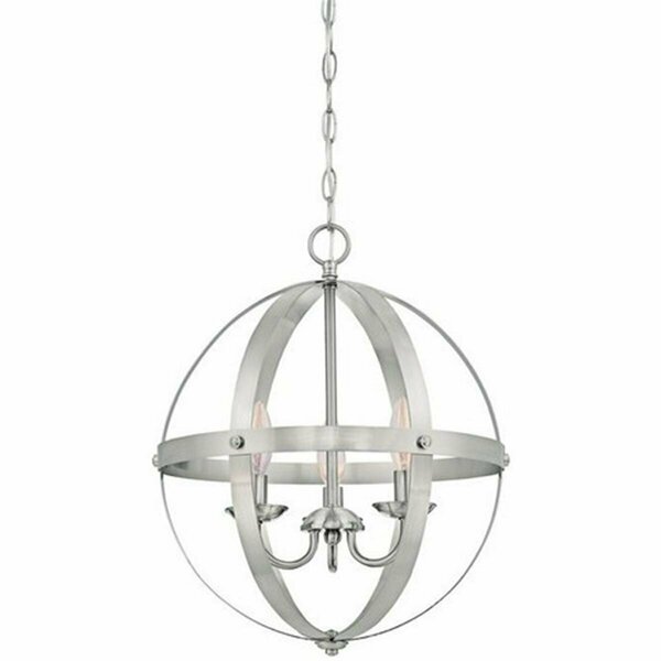 Brightbomb Stella Mira Three Light Pendant, Brushed Nickel BR602857